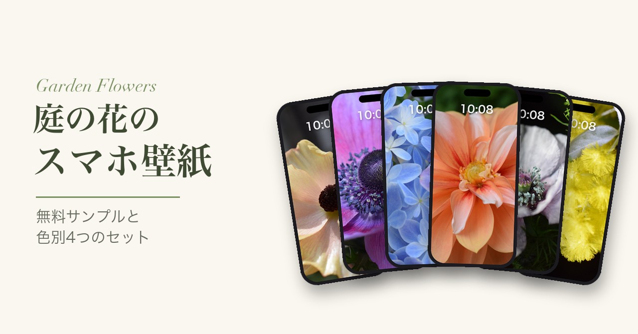 庭の花のスマホ壁紙（アイキャッチ）